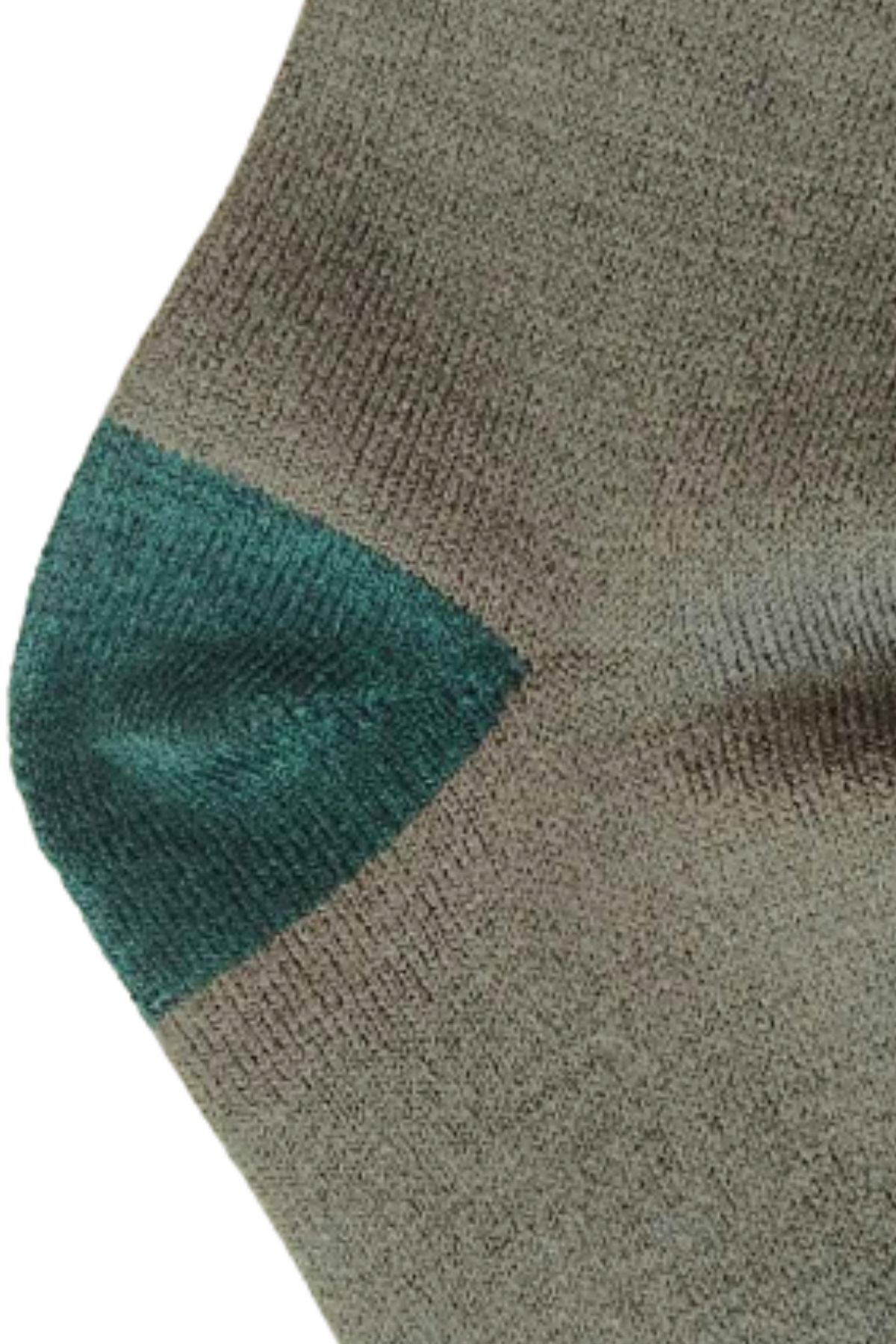 Olive & Grey Wool Blend Colorblocked Warm Fashion Socks | Men  